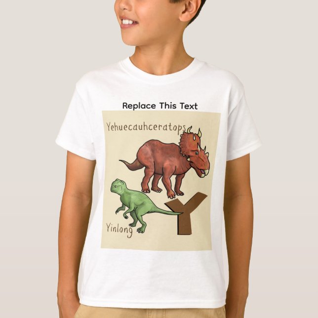 Camiseta de Dinossauro ou Animal Pré-Histórico (Frente)