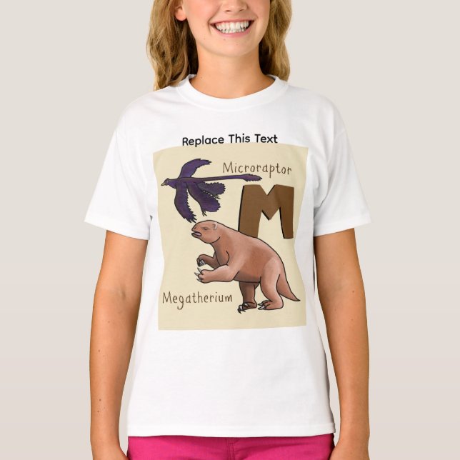 Camiseta de Dinossauro ou Animal Pré-Histórico (Frente)