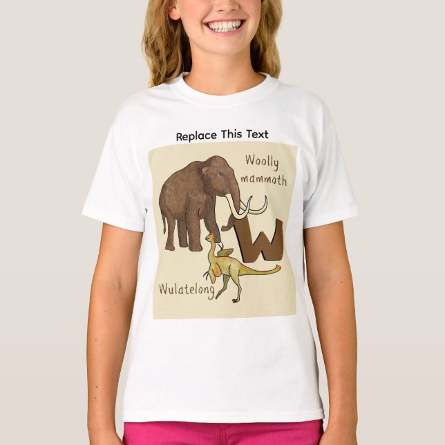 Camiseta de Dinossauro ou Animal Pré-Histórico (Frente)