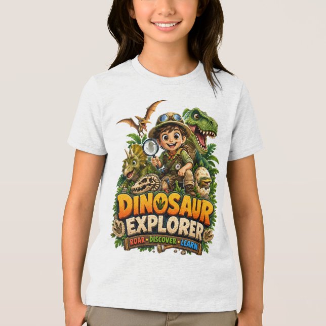 Camiseta de Dinossauro para Crianças | Futuro Pale (Frente)