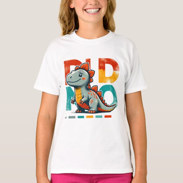 Camiseta de Dinossauro para Crianças - Raios para  (Frente)