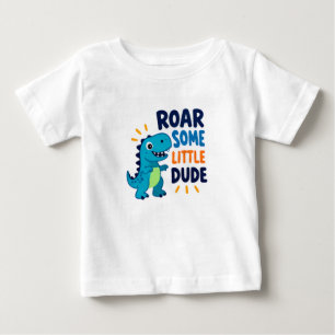 Camiseta de Dinossauro para Menino Bebê 'Ruge Algu