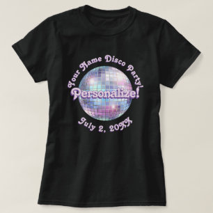 Camiseta de Disco Retro Roxo PERSONALIZADA