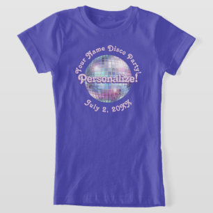 Camiseta de Disco Retro Roxo PERSONALIZADA