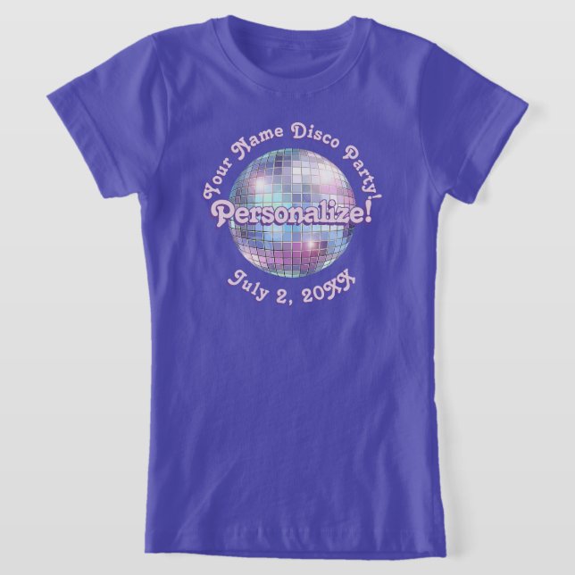 Camiseta de Disco Retro Roxo PERSONALIZADA (Postura )