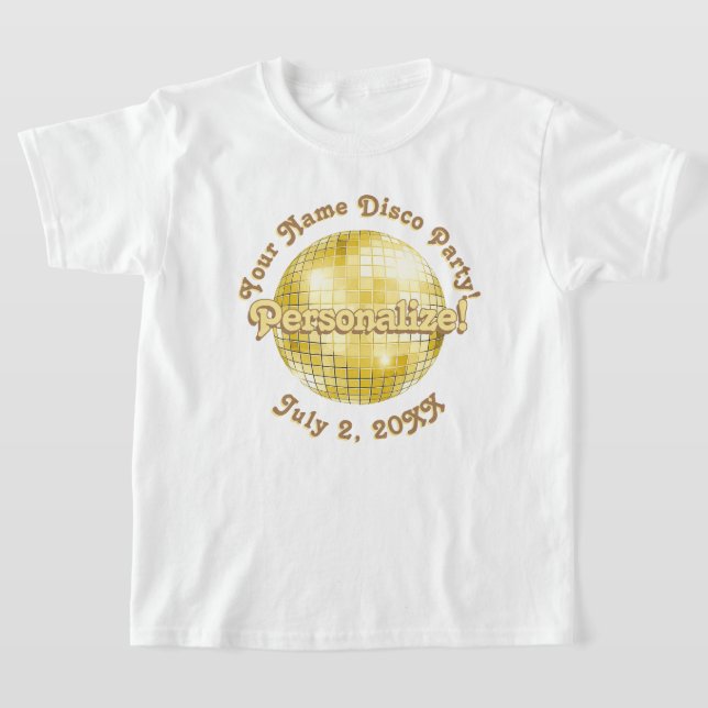 Camiseta de Disco Retroativo Dourada PERSONALIZADA (Postura )