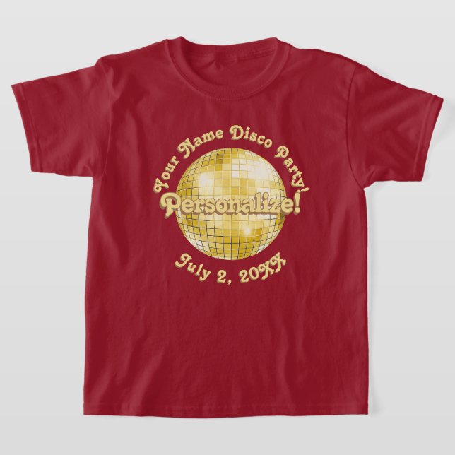 Camiseta de Disco Retroativo Dourada PERSONALIZADA (Postura )