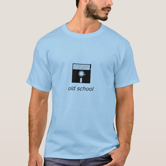 camiseta de disquete da antiga escola (Frente)