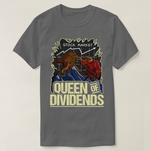 Camiseta de Dividendos Bull vs Bear Stock Market Investors (Frente do Design)