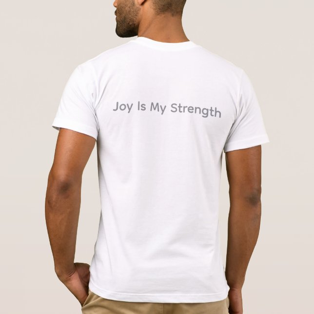Camiseta de dois lados com Mentalidade de Alegria  (Verso)