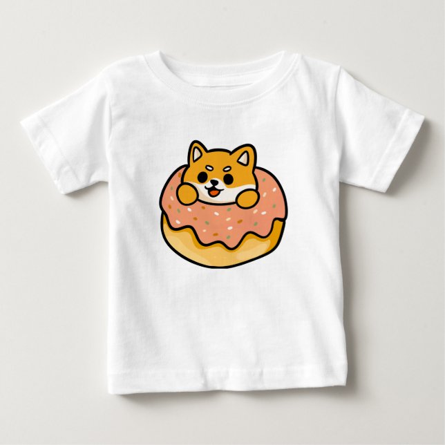Camiseta de Donut de Cachorro Fofo – Presente de C (Frente)