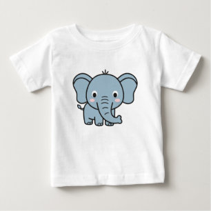 Camiseta de Elefante Bebê Fofo