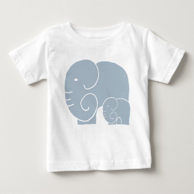 Camiseta de Elefante e Bebê (Frente)
