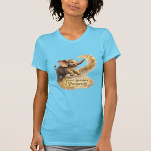 Camiseta de Elefante Espalhando Estrelas