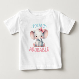 Camiseta de Elefante para Bebês Totalmente Adoráve