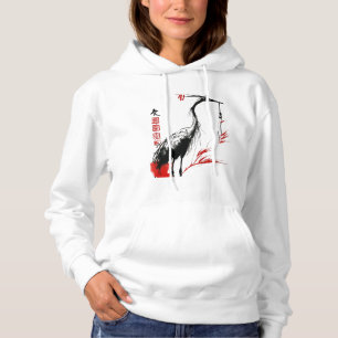 Camiseta 🖤 de Elegância da grua-sombra 🌾 Tinta Mística As