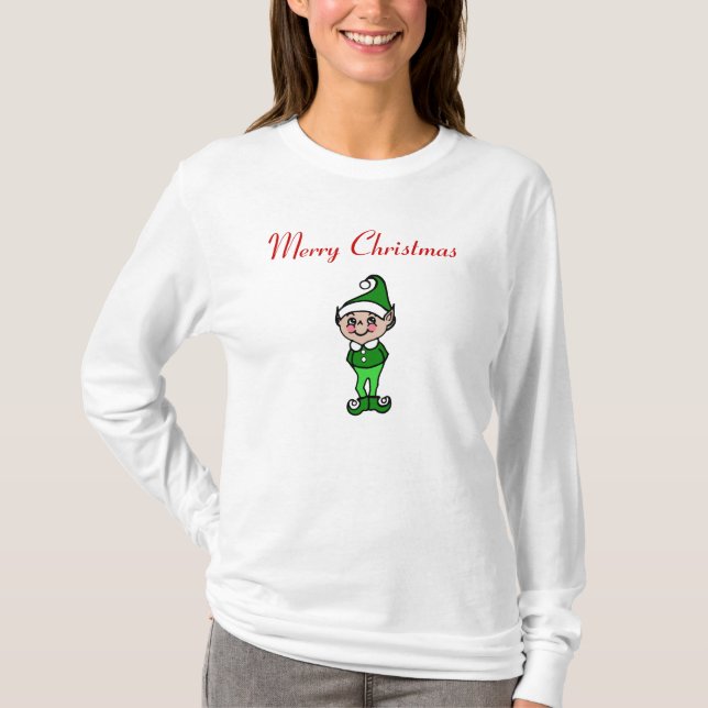 Camiseta de Elfe de Natal (Frente)