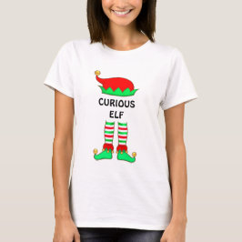 Camiseta de Elfo Curioso de Natal Moderno