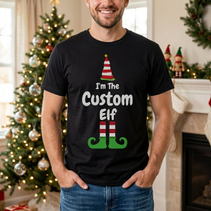 Camiseta de Elfo Personalizada, Camisa de Natal Pe