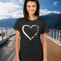 Camiseta de Embarque Cruising Coração de Amante de