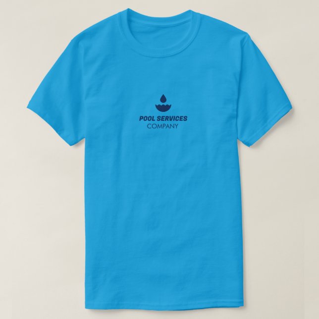 Camiseta de Empresa de Serviços de Piscina (Frente do Design)