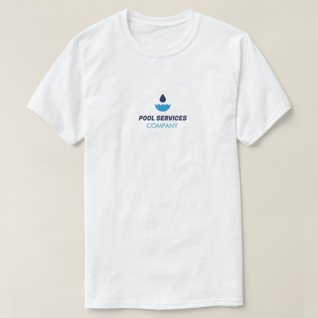 Camiseta de Empresa de Serviços de Piscina (Frente do Design)