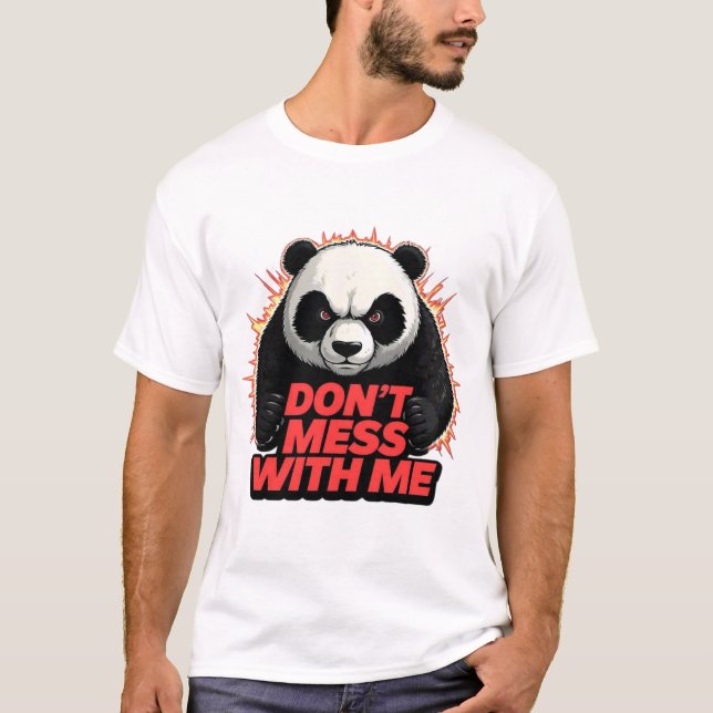 Camiseta de Energia do Panda Irritado  (Frente)