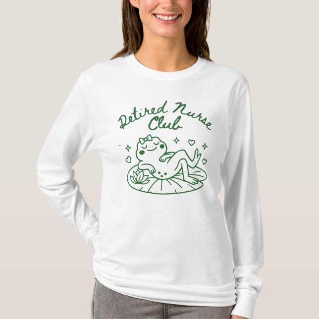 Camiseta de Enfermeira Aposentada Presente – Prese (Frente)