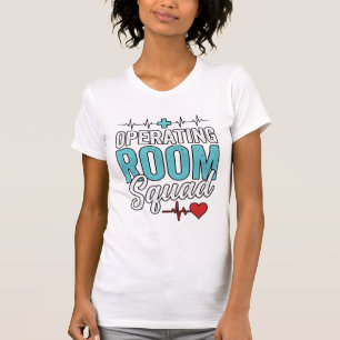 Camiseta de Enfermeira Cirúrgica da Equipe de Sala