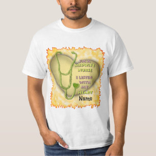 Camiseta de Enfermeira de Coração Verde