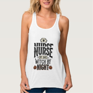 Camiseta De Enfermeira De Dia Bruxa De Noite De Ha