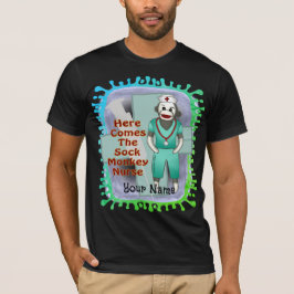 Camiseta de enfermeira do Macaco de Meia
