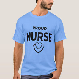 Camiseta de Enfermeira Orgulhosa – Tipografia Médi