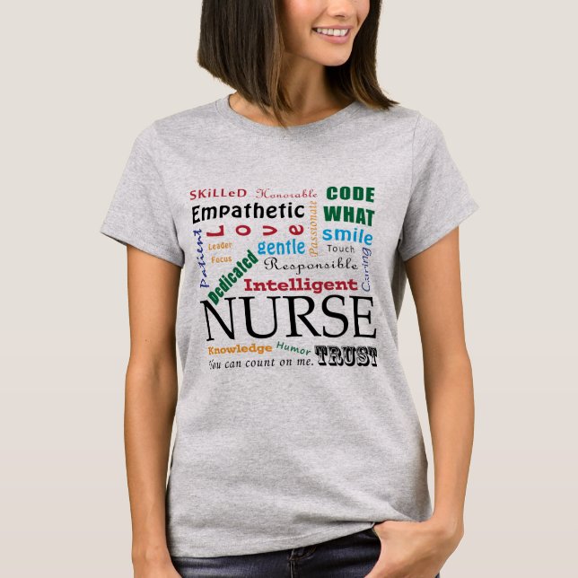 Camiseta de ENFERMEIRA personalizada Nursing Trait (Frente)