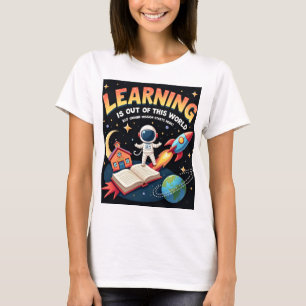 Camiseta de Ensino de Espaço de Aprendizagem de Mi