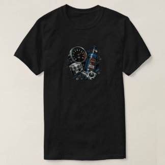 Camiseta de entusiasta de carros com gráfico de ve