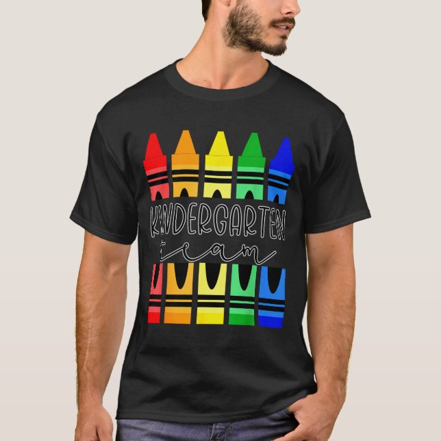 Camiseta de Equipe de Jardim de Infância de Lápis  (Frente)