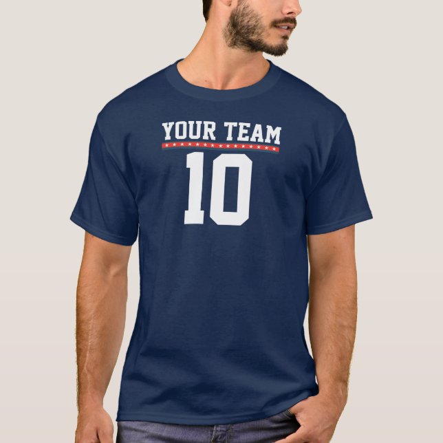 Camiseta de Equipe Personalizada com Estrelas (Frente)