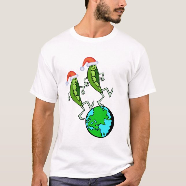 Camiseta de ervilhas no feriado terrestre (Frente)