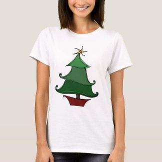 Camiseta de esboços em árvore de Natal