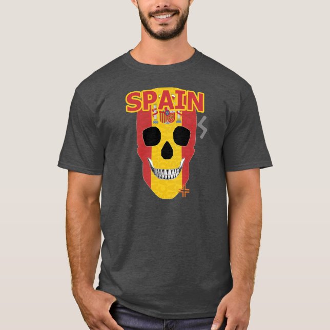 Camiseta de Espanha HANDSKULL básica B2 (Frente)