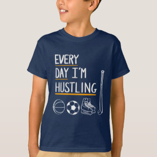 camiseta de esportes engraçada para crianças ati