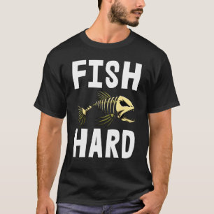 Camiseta de Esqueleto de Peixe Duro de Roupa Dente