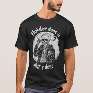 Camiseta de esqueleto engraçado feita pelo titular