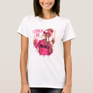 Camiseta de Esqueleto Engraçado 'Poderia Ser Mais
