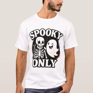 Camiseta de Esqueleto Fantasma Só Engraçado Assust