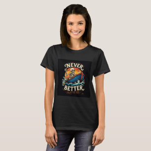 Camiseta de Esqueleto Nunca Melhor