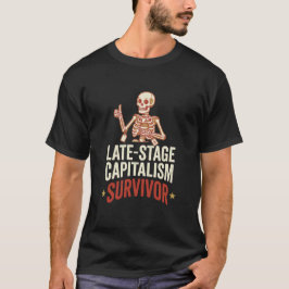Camiseta de Esqueleto Sobrevivente do Capitalismo