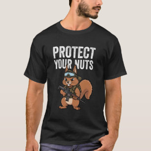 Camiseta de Esquilo Proteja Seus Nozes Esquilo Eng