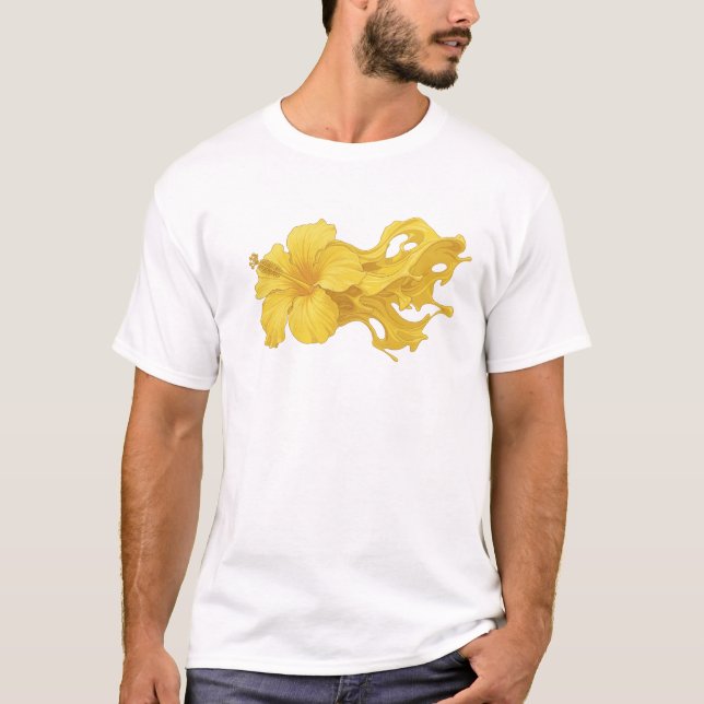 Camiseta de Estampa Artística FLOR ABSTRATA 8 (Frente)